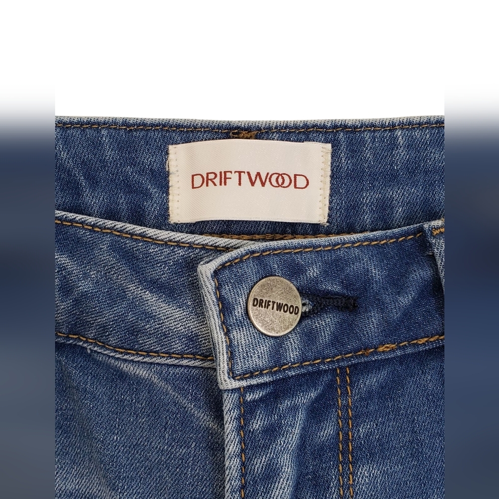 Driftwood Royce Straight Frayed Hem Jeans Size 29 Capsule Wardrobe Boho - Picture 6 of 12
